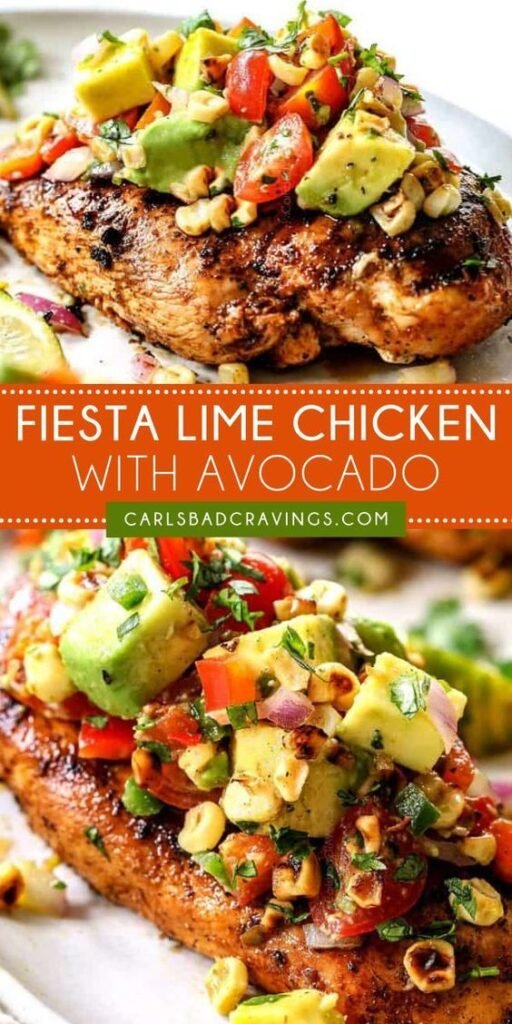 Fiesta Lime Chicken Recipe with Avocado