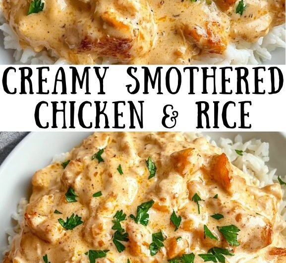 Homemade Creamy Smothered Chicken and Rice – Quick and Tasty!