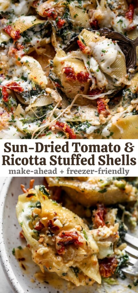 Creamy Sun-Dried Tomato and Ricotta Stuffed Shells