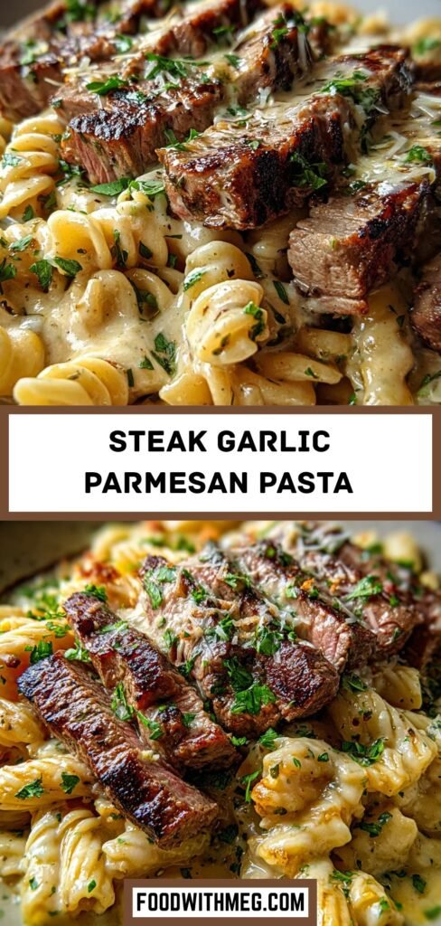 Steak and Creamy Garlic Parmesan Pasta A Delicious Comfort Dish Recipe