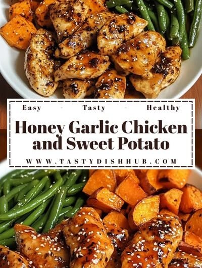 Irresistible Honey Garlic Chicken & Sweet Potato - A Quick, Healthy Dinner Recipe!
