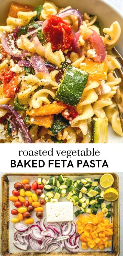Veggie Pasta with Baked Feta
