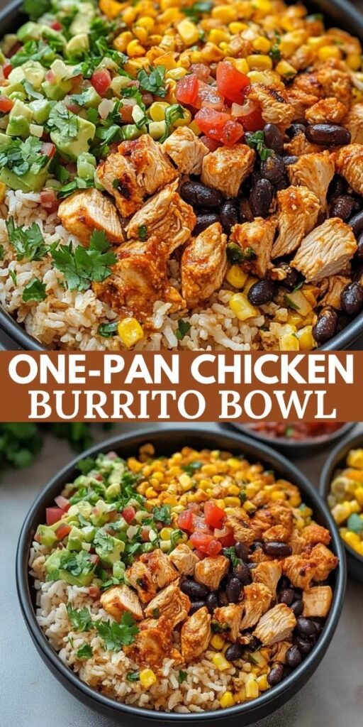 One-Pan Chicken Burrito Bowl (30 minutes)