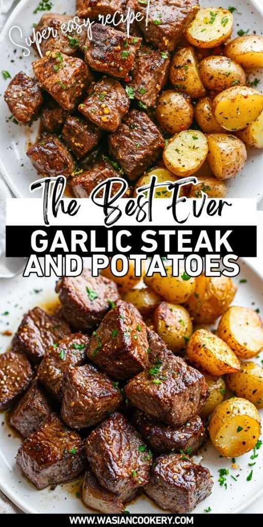 The Best Garlic Steak Bites and Potatoes Recipe