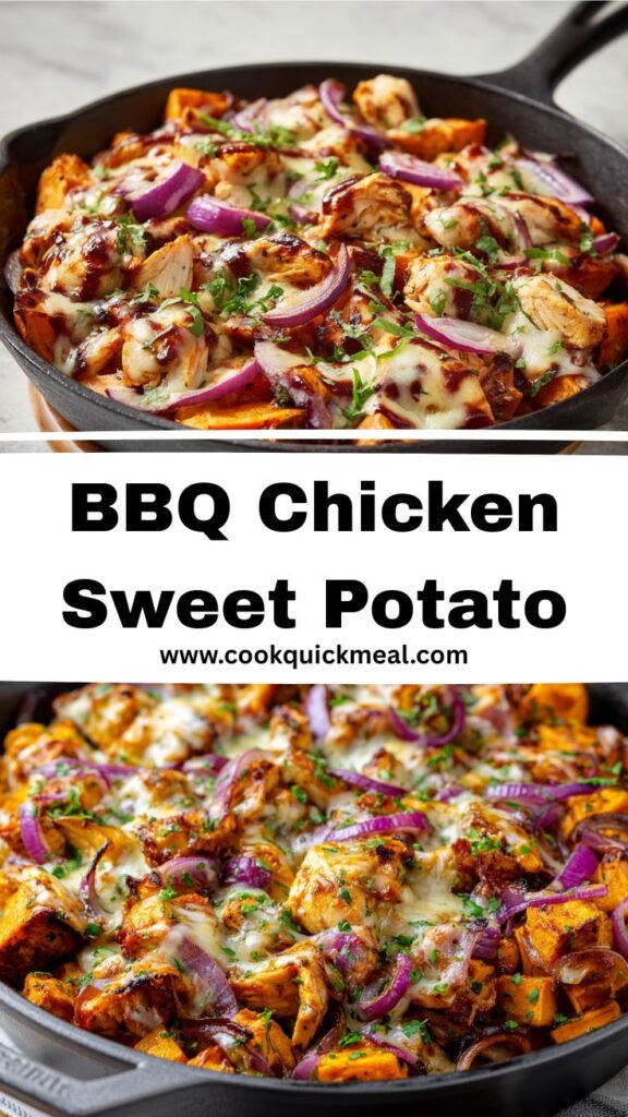Sweet Potato Skillet with BBQ Chicken & Cheese – Easy Family Meal