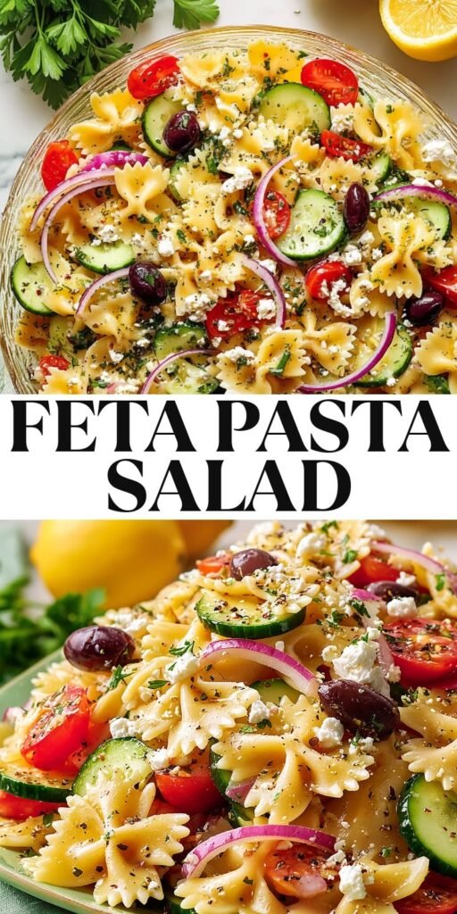 Feta Mediterranean Pasta Salad