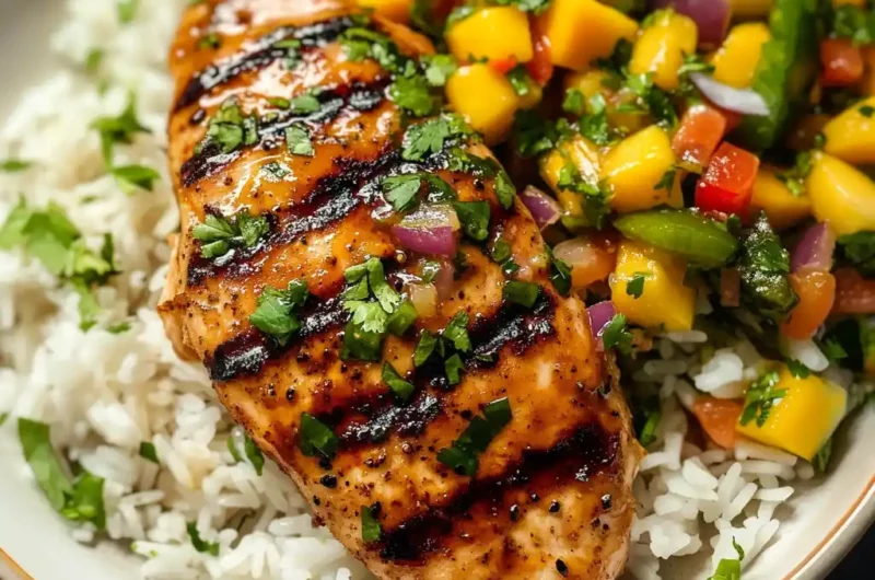 Easy Honey Lime Chicken with Mango Salsa Recipe