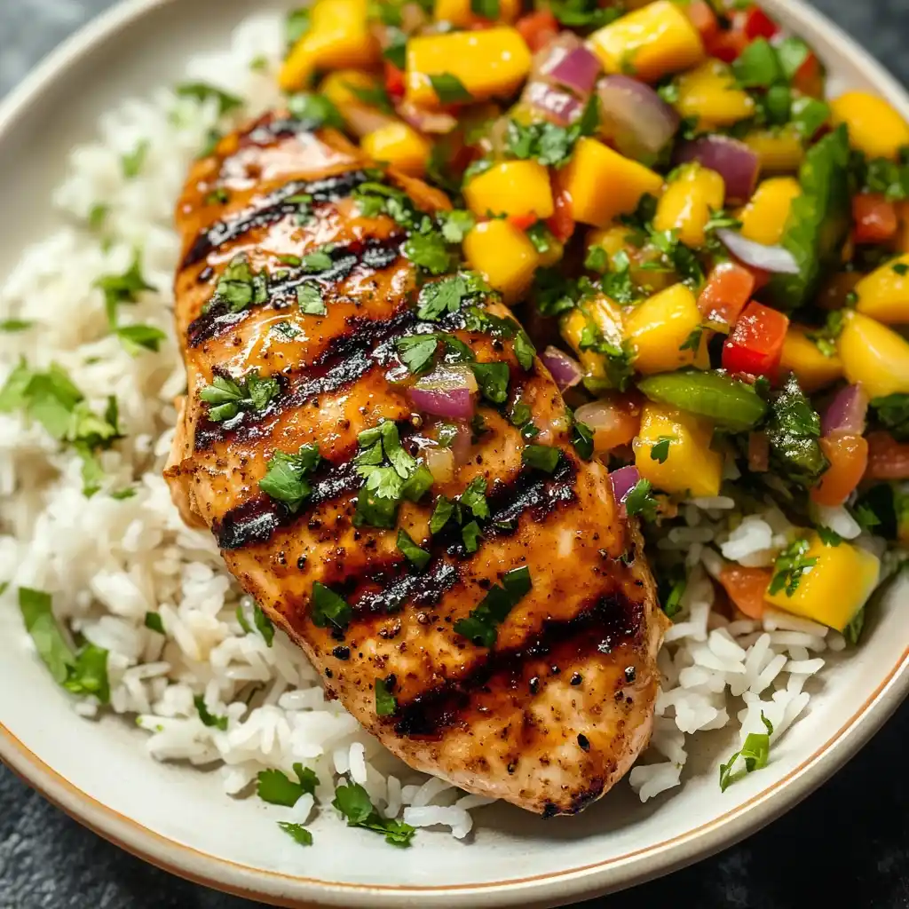 Easy Honey Lime Chicken with Mango Salsa Recipe