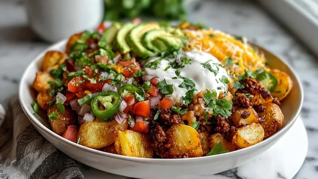 Loaded Potato Taco Bowl Recipe