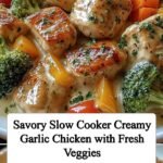 Creamy Garlic Chicken That Makes Dinner a Breeze with Fresh Veggies!