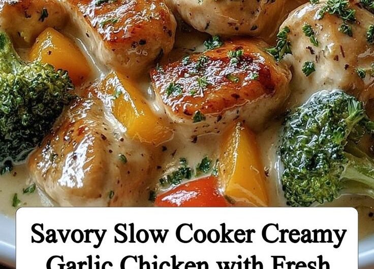 Creamy Garlic Chicken That Makes Dinner a Breeze with Fresh Veggies!