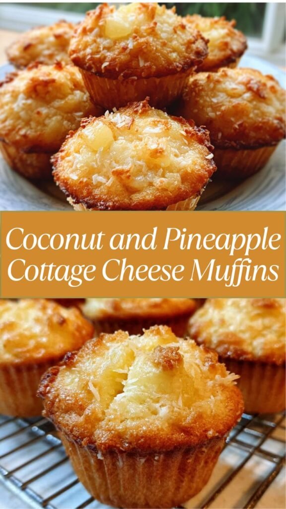 Coconut and Pineapple Cottage Cheese Muffins