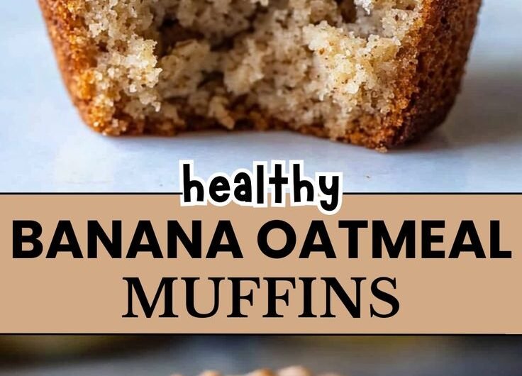 Healthy Banana Oatmeal Muffins