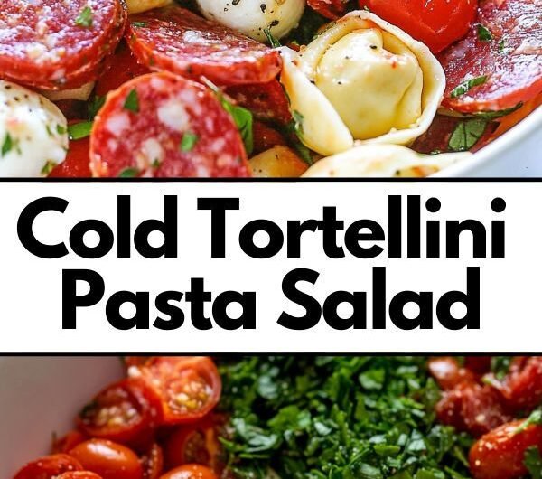 Simple cold tortellini pasta salad