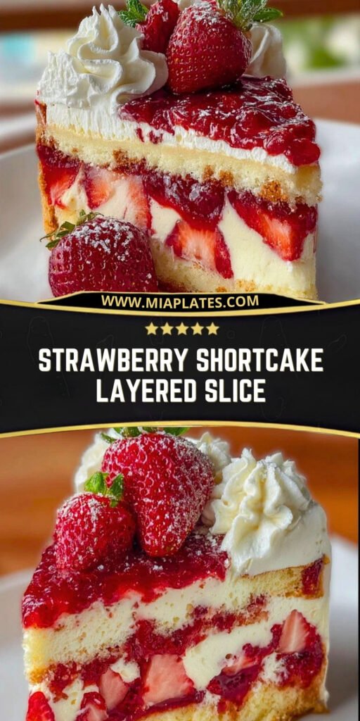 Strawberry Shortcake Layered Slice