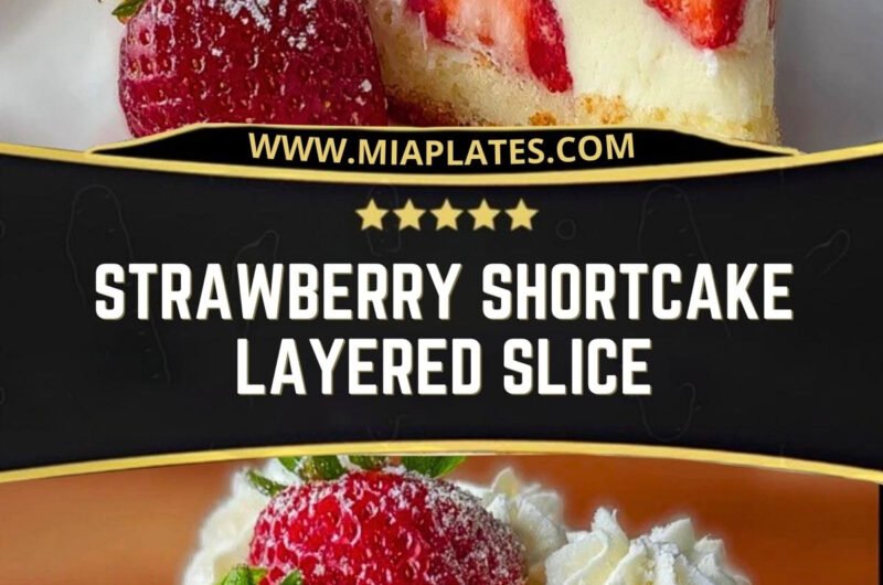 Strawberry Shortcake Layered Slice