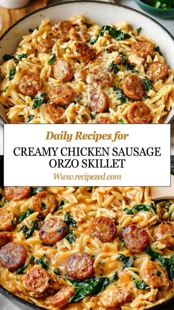 Creamy Chicken Sausage Orzo