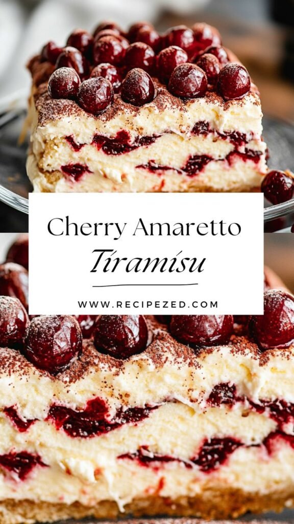 Elegant Cherry Amaretto Tiramisu