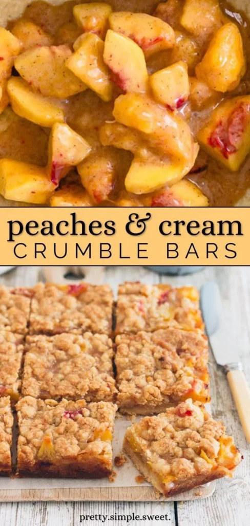 Peaches and Cream Crumble Bars