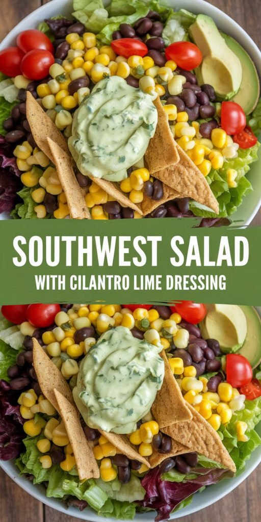 Southwest Salad with Cilantro Lime Dressing
