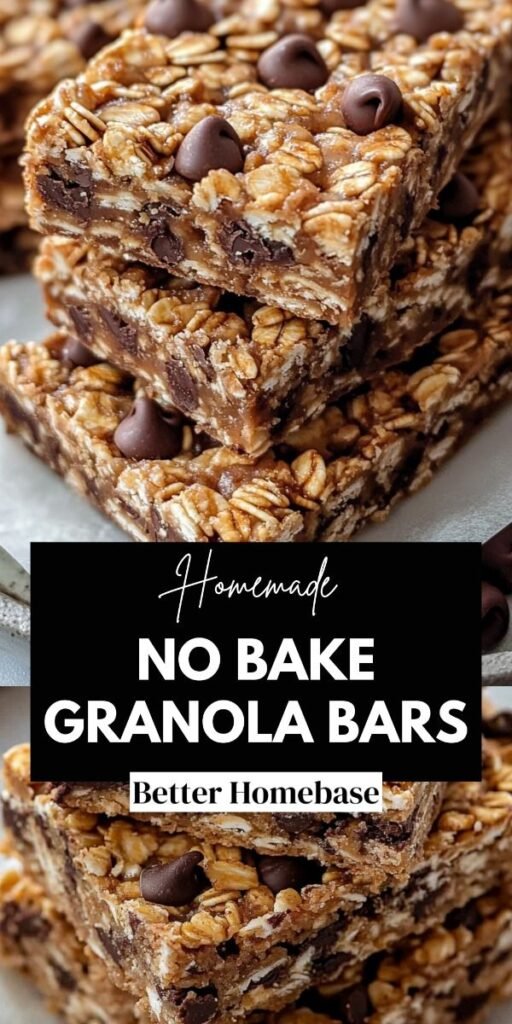 Homemade No Bake Granola Bars