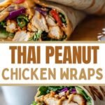 Easy Thai Peanut Chicken Wraps