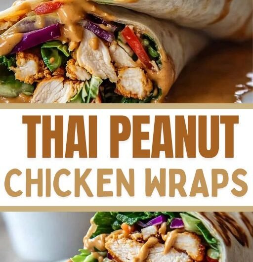 Easy Thai Peanut Chicken Wraps