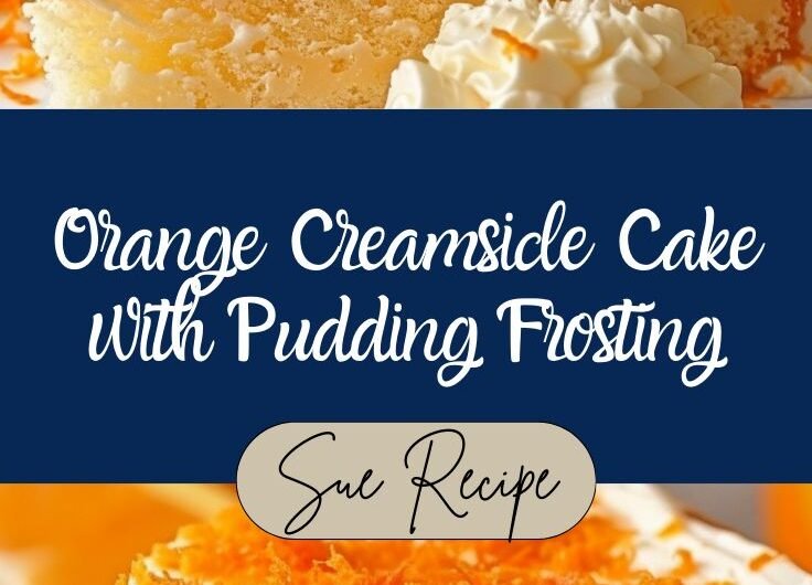 Orange Creamsicle Cake with Pudding Frosting