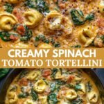 One Pot Creamy Spinach Tomato Tortellini (30-Minutes)