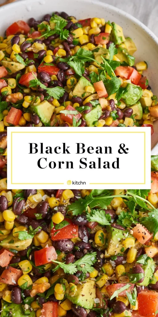 Black Bean Salad with Corn & Avocado