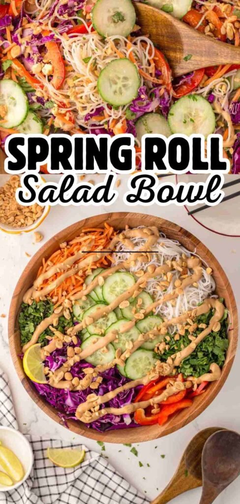 Spring Roll Salad with Peanut Dressing