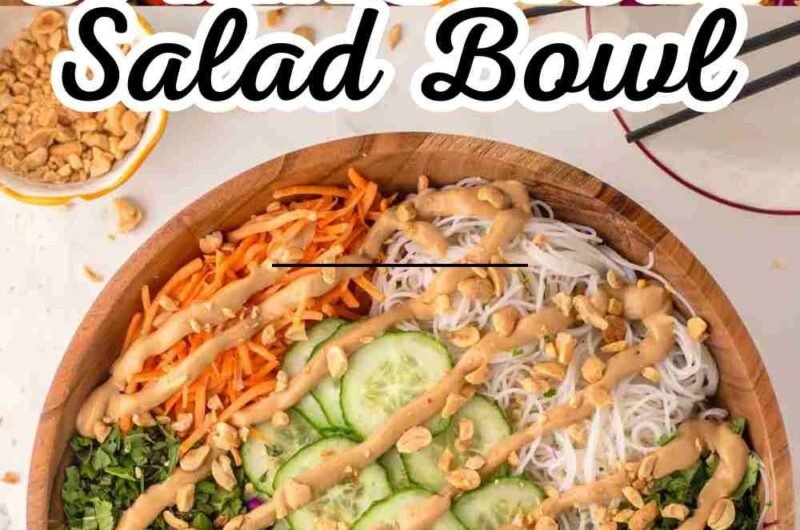 Spring Roll Salad with Peanut Dressing