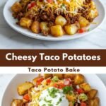 Cheesy Taco Potatoes Bake with Ground Beef