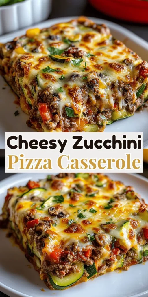 Cheesy Zucchini Pizza Casserole
