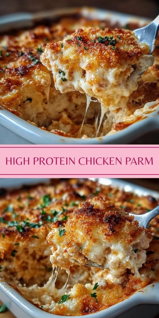 High Protein Chicken Parmesan Casserole