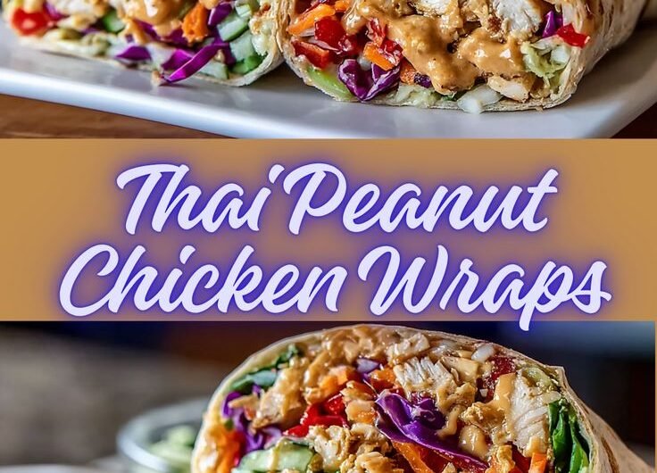 THAI PEANUT CHICKEN WRAPS 🔥🥗