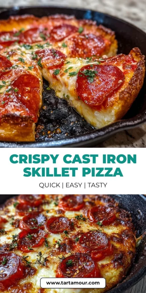 Crispy Cast Iron Skillet Pizza