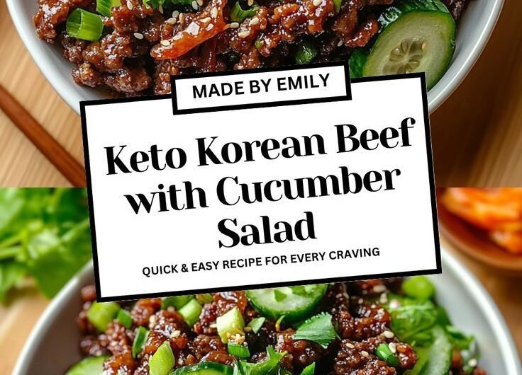 Spicy Keto Korean Ground Beef with Refreshing Cucumber Salad