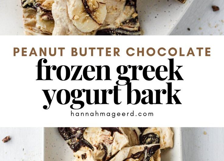 Peanut Butter Chocolate Greek Yogurt Bark - Hannah Magee RD