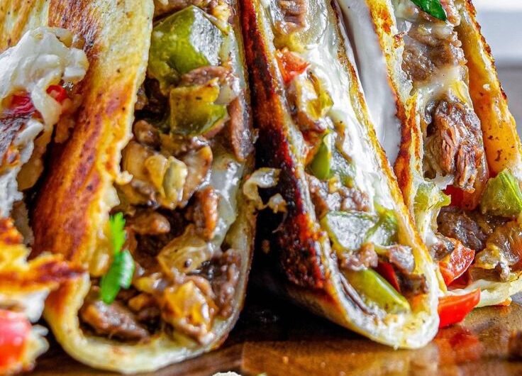 Weeknight Philly Cheesesteak Quesadillas
