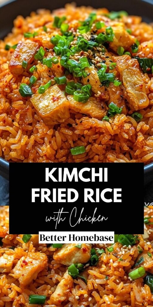 Kimchi Fried Rice with Chicken