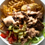 Burger Bowls with House Sauce and Ranch Fries