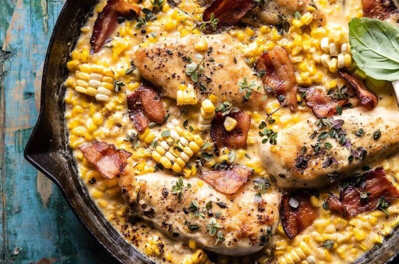 Garlic Butter Creamed Corn Chicken