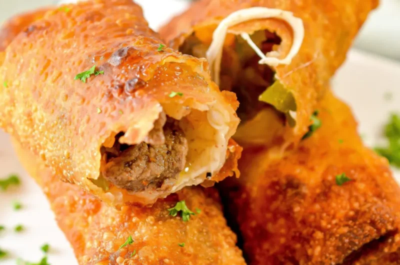 Philly Cheesesteak Egg Rolls