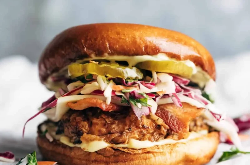 Summertime Fried Chicken Sandwiches with Tangy Slaw