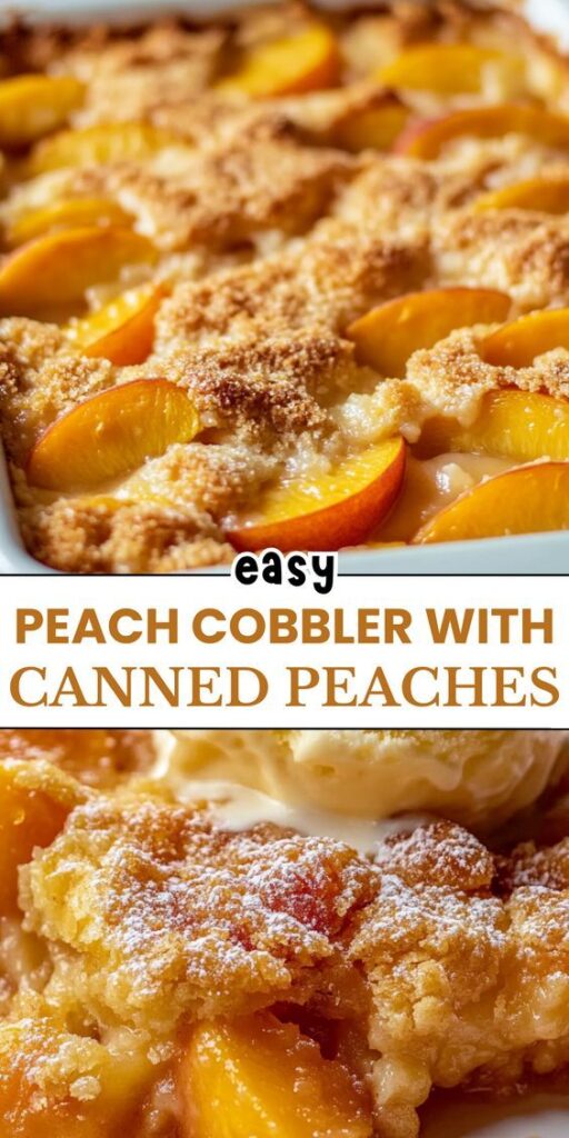 Easy Peach Cobbler with Canned Peaches