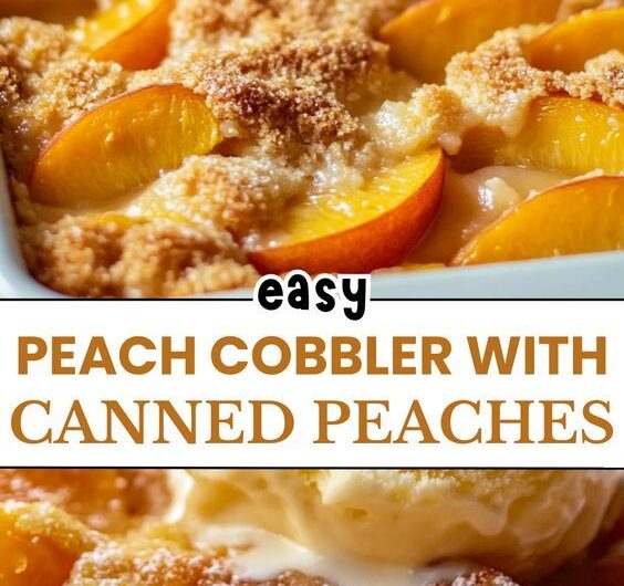 Easy Peach Cobbler with Canned Peaches