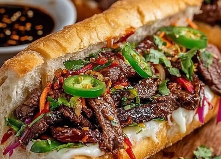 🔥🥩KOREAN STEAK SANDWICH🥩🔥 (SWEET, SPICY & BETTER THAN TAKEOUT!)