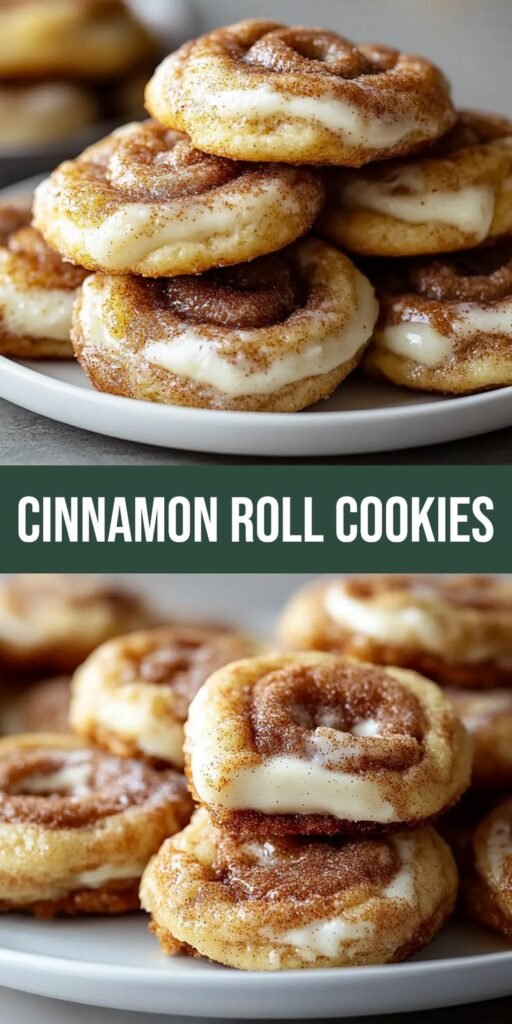 Soft Batch Cinnamon Roll Cheesecake Cookies